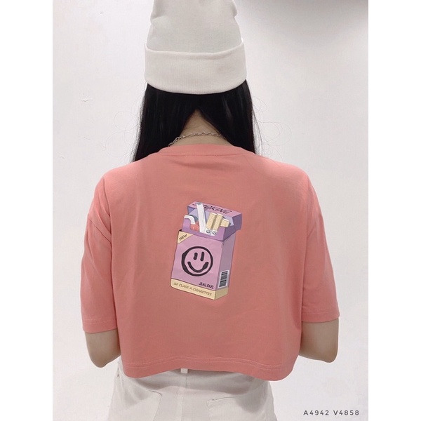 Áo phông rộng, áo phông Smoking dáng ngắn Jealous Product 4942