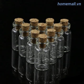 Set 10 lọ điều ước thủy tinh mini có nút bần 0.5/1/2/20ml kèm nút bần