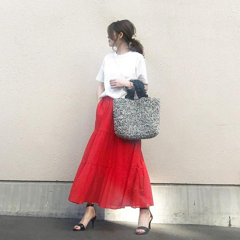 (UNIQLO Nhật chính hãng) Nữ - Chân váy cạp chun dáng xoè dài xếp tầng | BigBuy360 - bigbuy360.vn