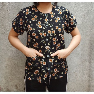 Áo Lanh cộc tay có túi cài cúc bà già
