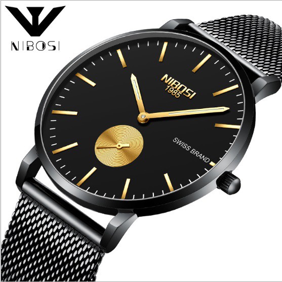 Đồng hồ Nibosi nam dây lưới 2361 fullbox