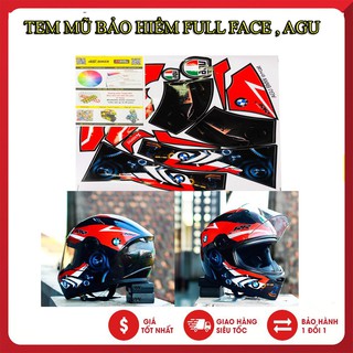 TEM MŨ BẢO HIỂM FULL FACE , AGU