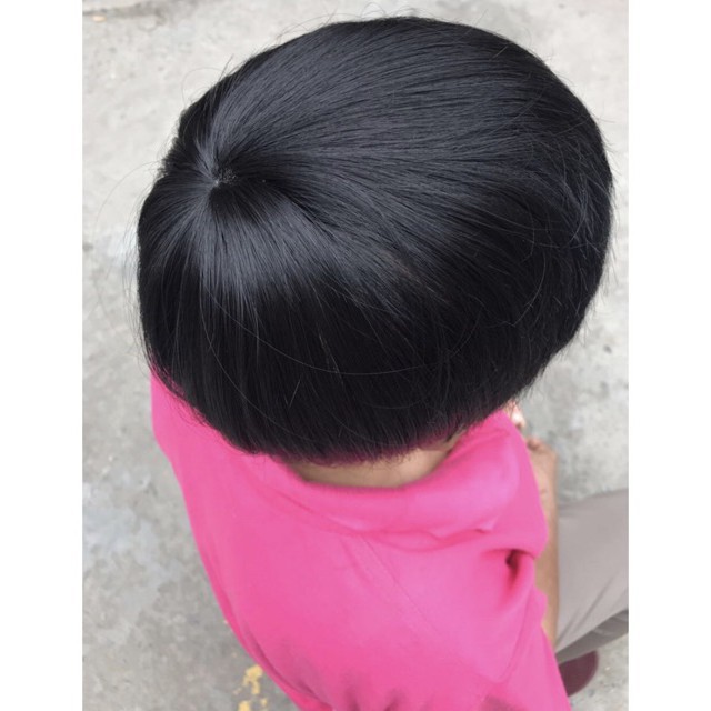 Tóc giả che hói đỉnh đầu- mẫu có đưỡng rãnh da đầu