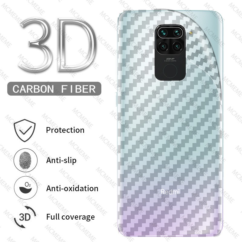 Bộ 5 miếng dán sợi carbon cho Xiaomi Redmi 13C 12C A3 Note 13 Note 12 12s A2+ A1 10 10C 10A 9T 9A 9C 8A 7A Note 11s 11 10s 10 9 9s 8 7 Pro Max 5G Pro+ Plus