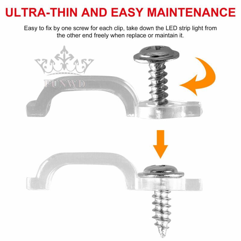 Bộ kẹp 50/100 kẹp + 50/100 ốc vít dùng để cố định dây đèn led 5050 chuyên dụng