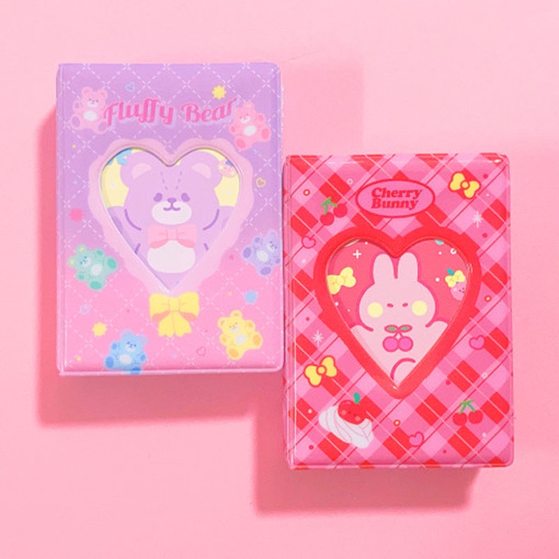 Album đựng ảnh thẻ cỡ nhỏ 3 inch họa tiết chú gấu và ngôi sao xinh xắn