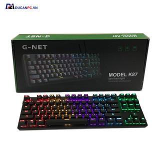 Bàn phím cơ G-net K87 Blue Switch - Hàng chính hãng
