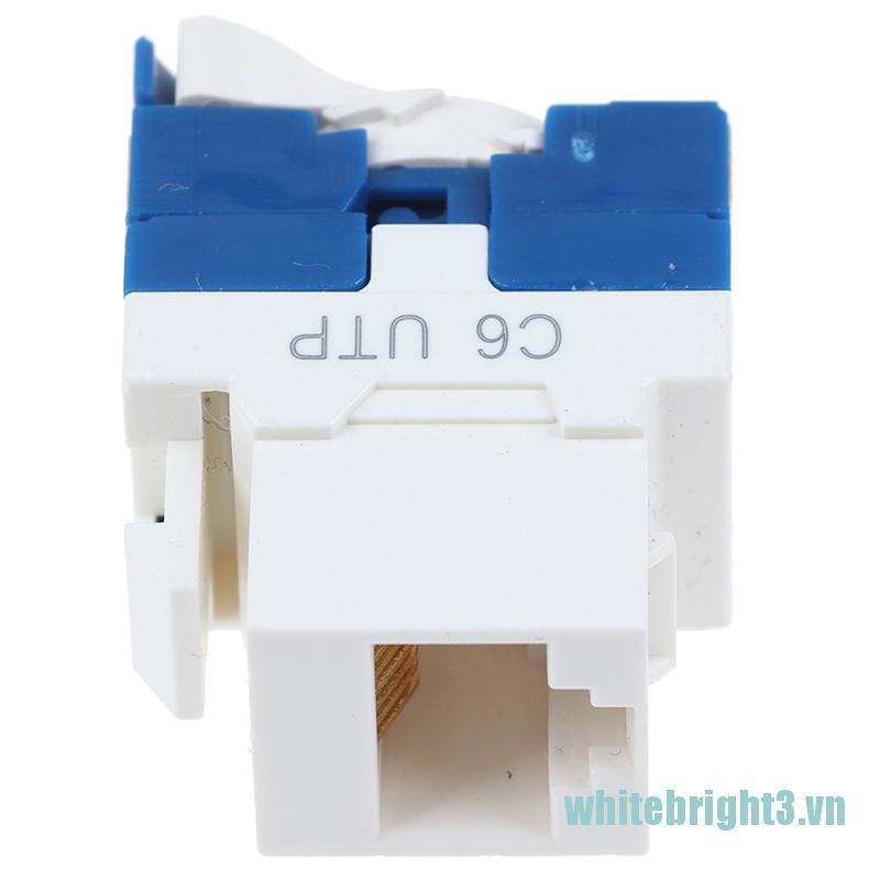 1 Mô Đun Chuyển Đổi Mạng Rj45 Cat6 Màu Trắng