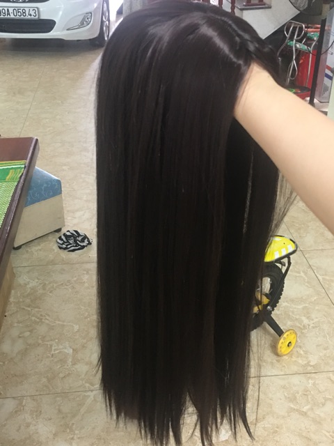 Tóc giả nguyên đầu thẳng mái dài tặng lược+ lưới