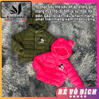 Áo phao siêu nhẹ siêu ấm áp trẻ em micky tai gấu dành cho bé trai và bé gái từ 9-15kg (113201)
