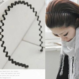 Bờm/Băng đô cài tóc lượn sóng đen