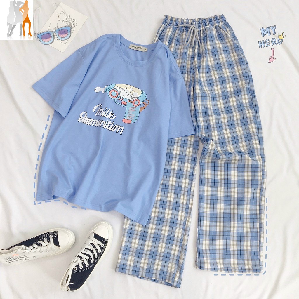 Áo thun nữ form rộng tay lỡ - Áo thun milk ammunition - T-shirt - 260920201009 | BigBuy360 - bigbuy360.vn