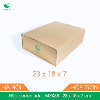 MXK3B - 23x18x7 cm - 25 Thùng hộp carton trơn đóng hàng