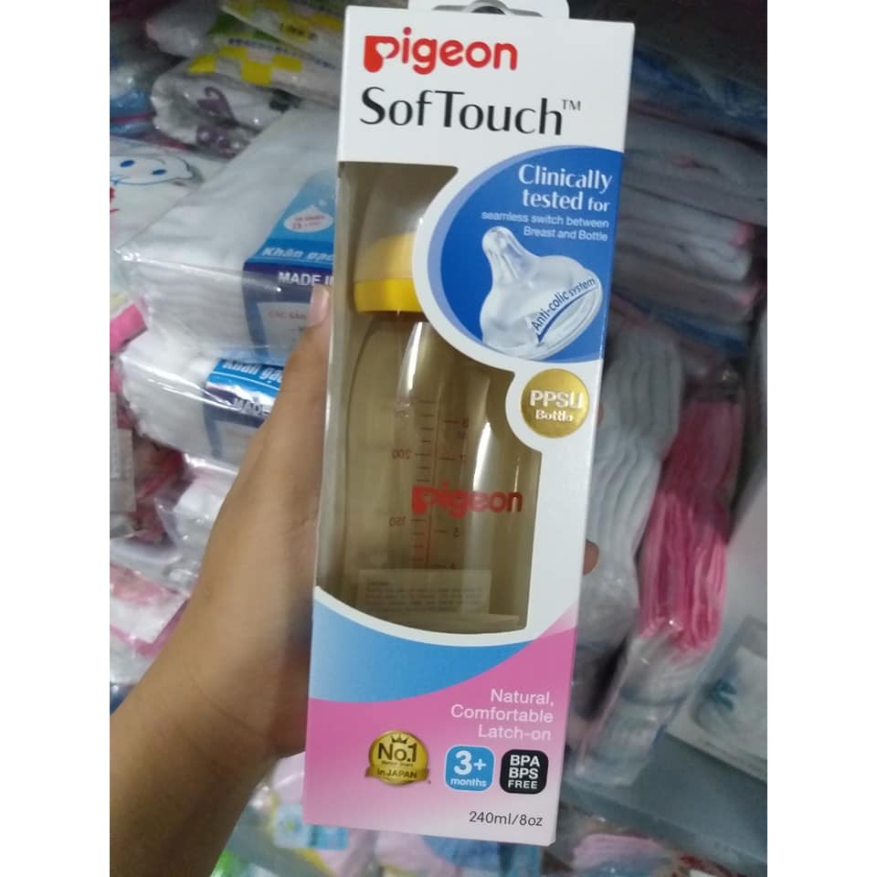 [GIÁ HÚY DIỆT] Bình Sữa Pigeon Cổ Rộng Cao Cấp 160ml/240ml