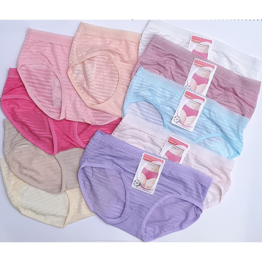 Combo 5 quần lót nữ 53kg đến 69kg thun 100% Cotton thoáng mát