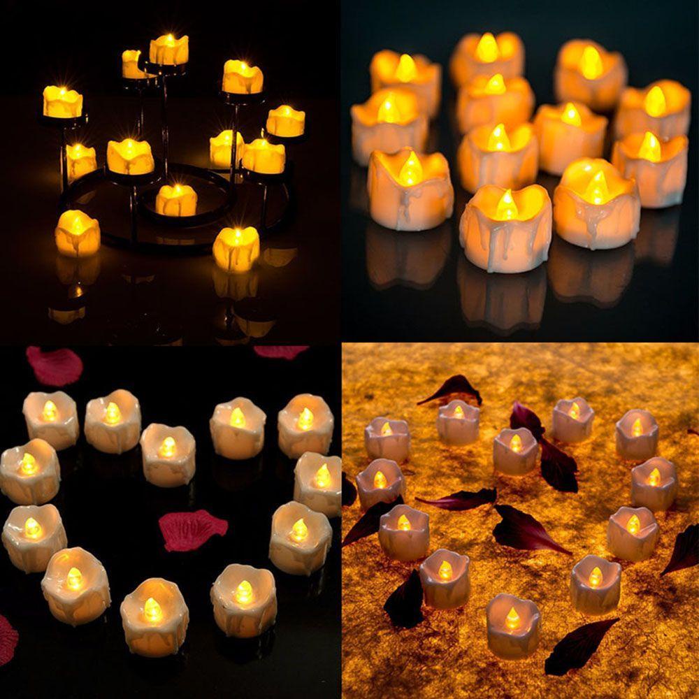 1 Đèn Nến Flicker Vàng Chạy Bằng Pin An Toàn Trang Trí Nhà Cửa Dịp Halloween