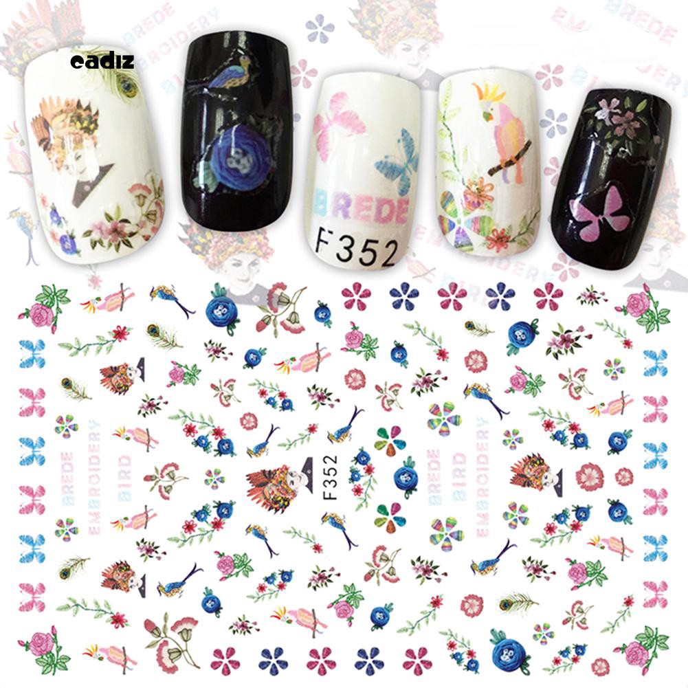 ✮Multi-pattern Nail Art Floral Sticker Women Fingernail Manicure DIY Decal Decor