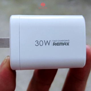 Củ sạc nhanh 30w remax rp-u6 siêu nhỏ gọn cổng kép gan pd + qc 3.0 - hàng chính hãng