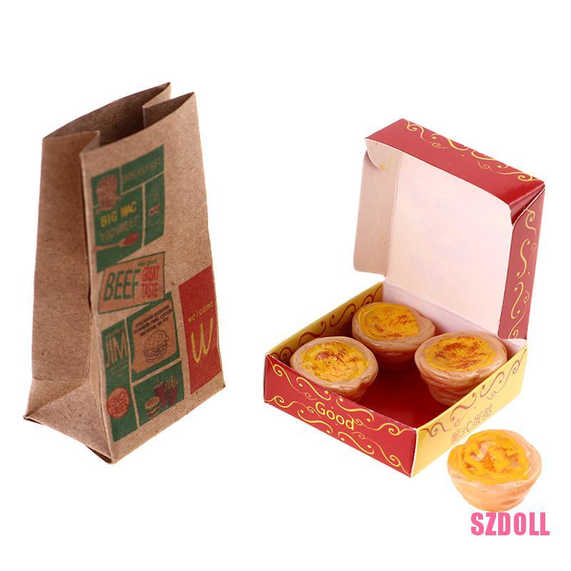 Mô Hình Xô Đựng Khoai Tây Chiên Hamburger Mini Bo11 DOM Mini Trang Trí Nhà Búp Bê