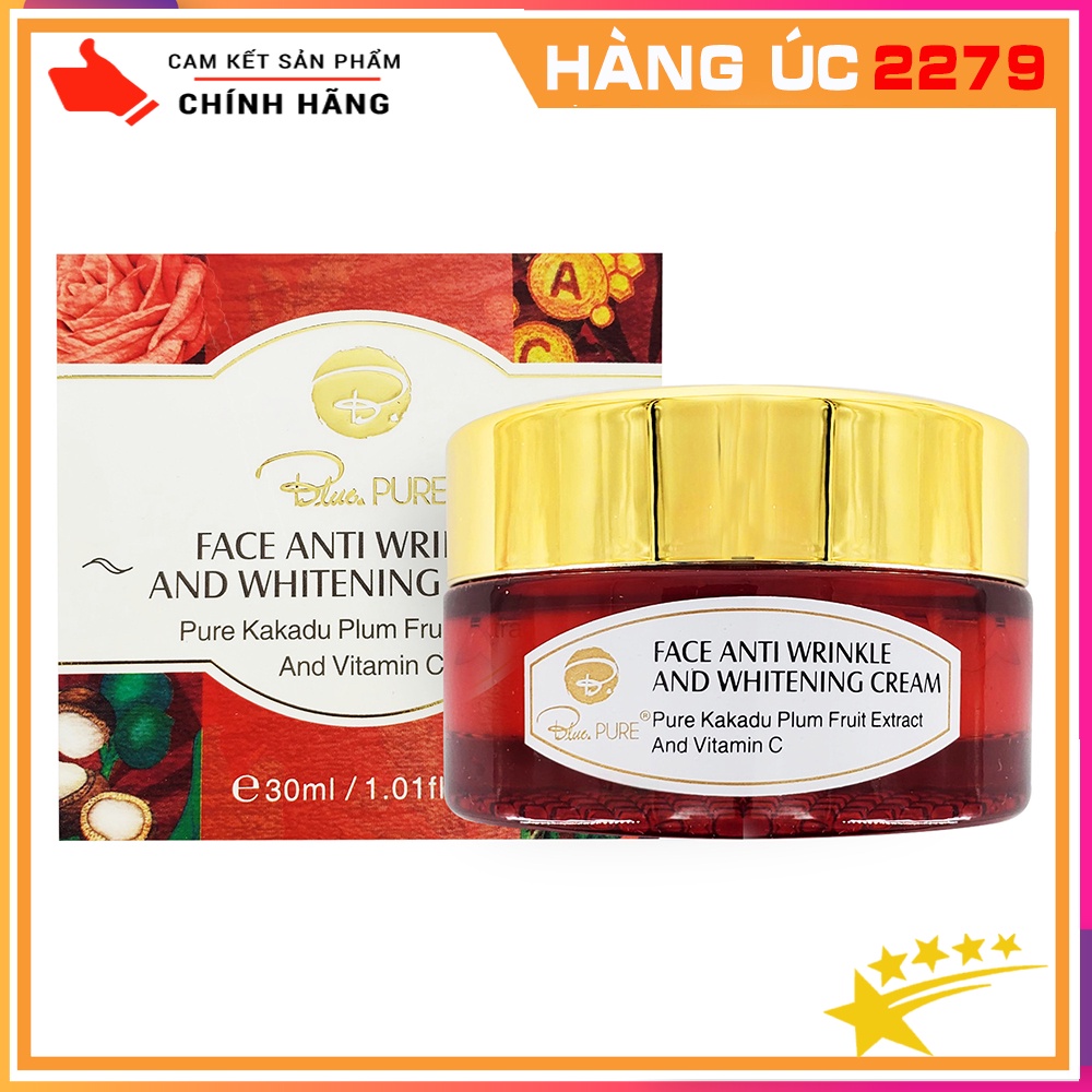 |XẢ DATE 8-2023|Kem Chống Lão Hoá Và Dưỡng Trắng Blue Pure Face Anti Wrinkle And Whitening Cream  - Hàng Úc 2279