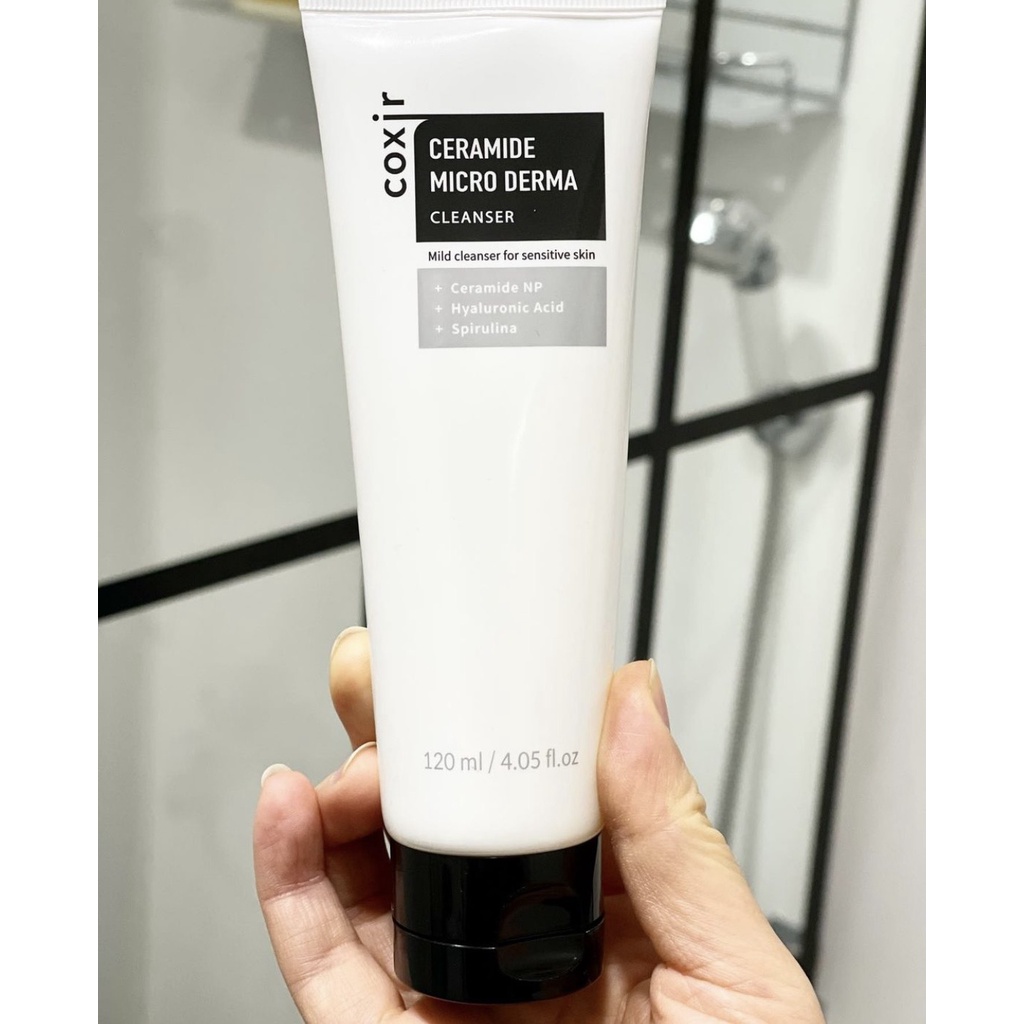 Sữa rửa mặt cấp ẩm Ceramide Coxir 120ml Làm sạch bụi bẩn, tế bào chết trên da mặt thu nhỏ lỗ chân lông Hàn Quốc
