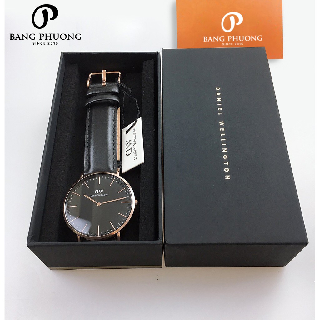 Đồng hồ nam nữ Daniel Wellington Classic Black Sheffield size 36mm và 40mm