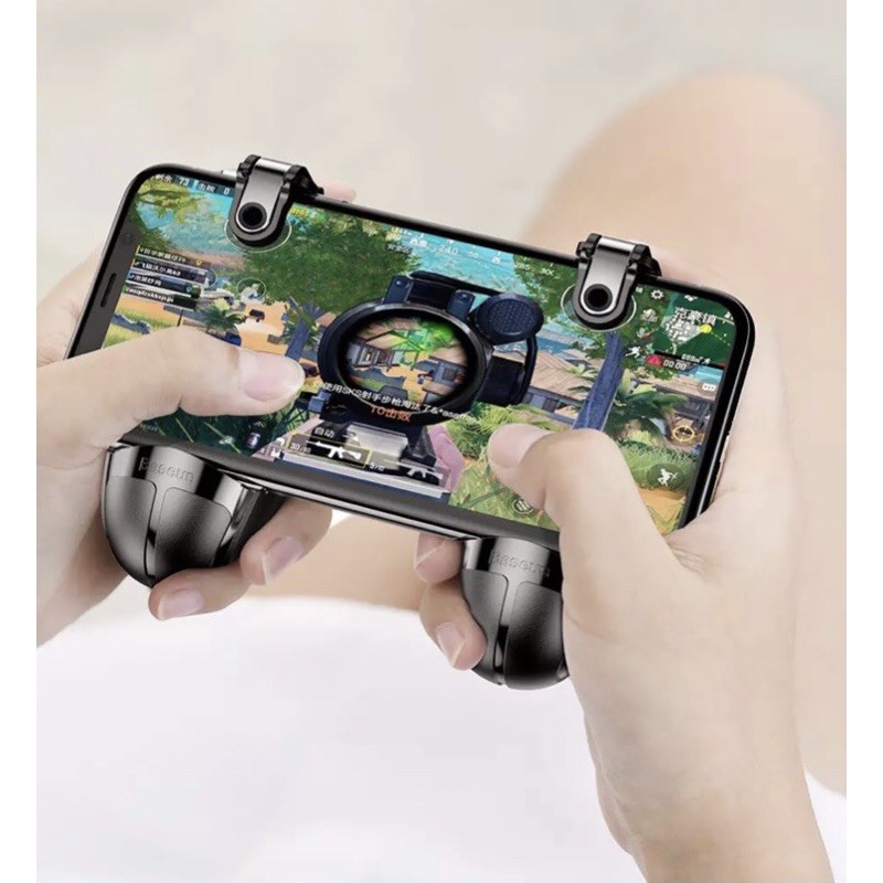 Loại Nào Tốt Hơn Kẹp Tay cầm game cao cấp Baseus L1R1 có nút chơi game PUBG cho smartphone Iphone , Samsung, Xiaomi✔️