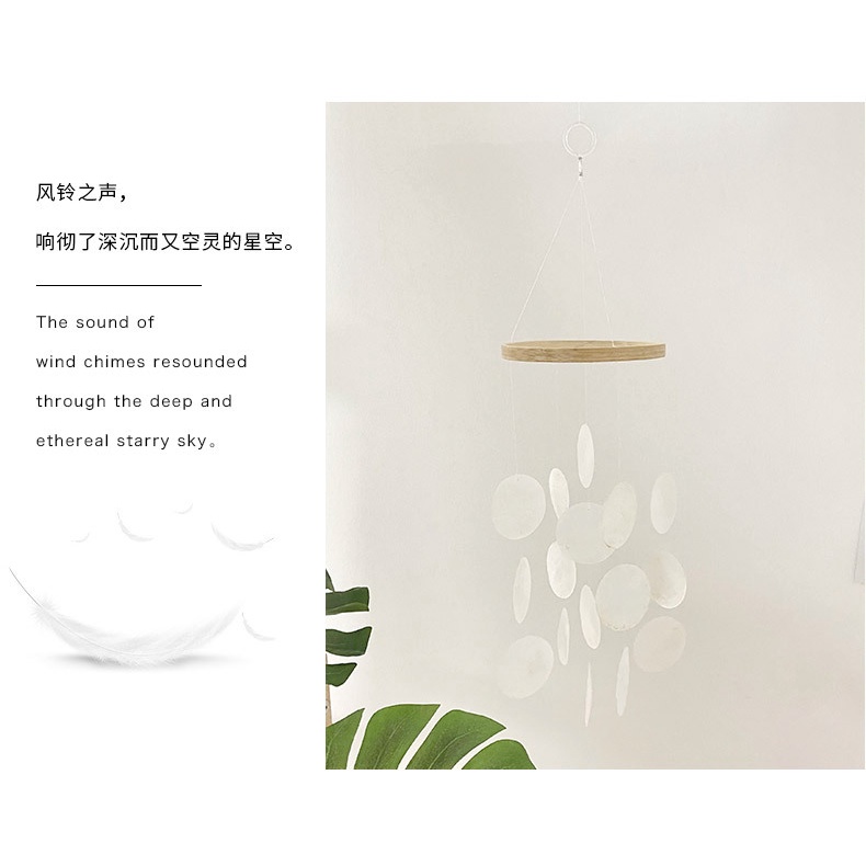 Chuông Gió Hình Vỏ Sò Tự Nhiên Phong Cách Hàn Quốc Trang Trí Nhà Cửa