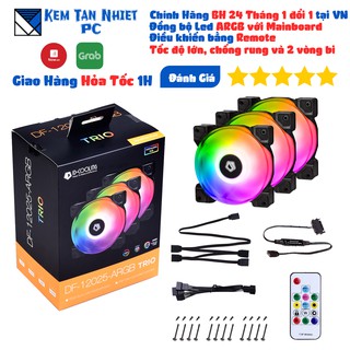 Quạt tản nhiệt ID-COOLING DF-12025-ARGB- Bộ 3 quạt kèm remote chính hãng bh 24 tháng