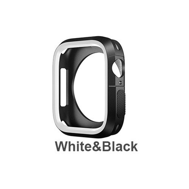 Vỏ silicon mềm hai màu chống va đập cho đồng hồ Apple Watch Case SE 6 5 4  3 2 1 44mm 40mm iWatch 42mm 38mm