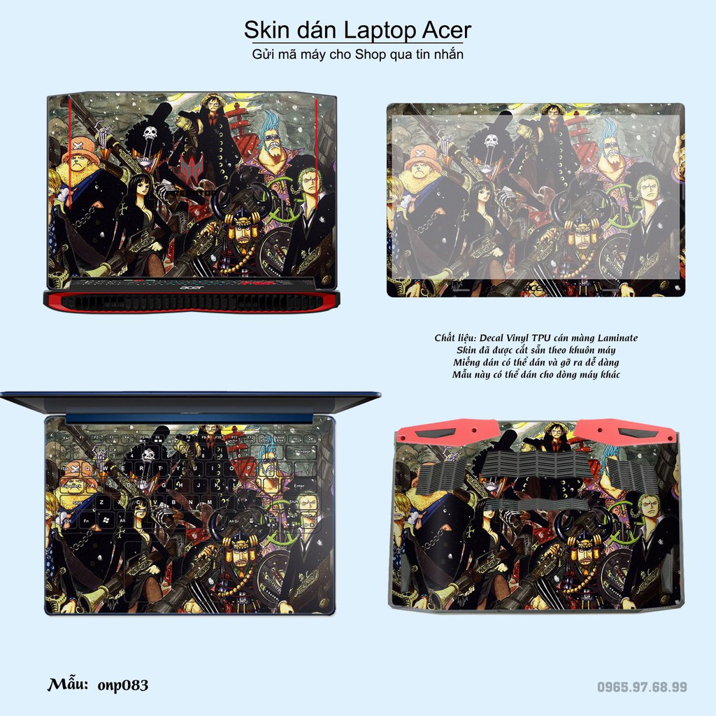 Skin dán Laptop Acer in hình One Piece nhiều mẫu 7 (inbox mã máy cho Shop)