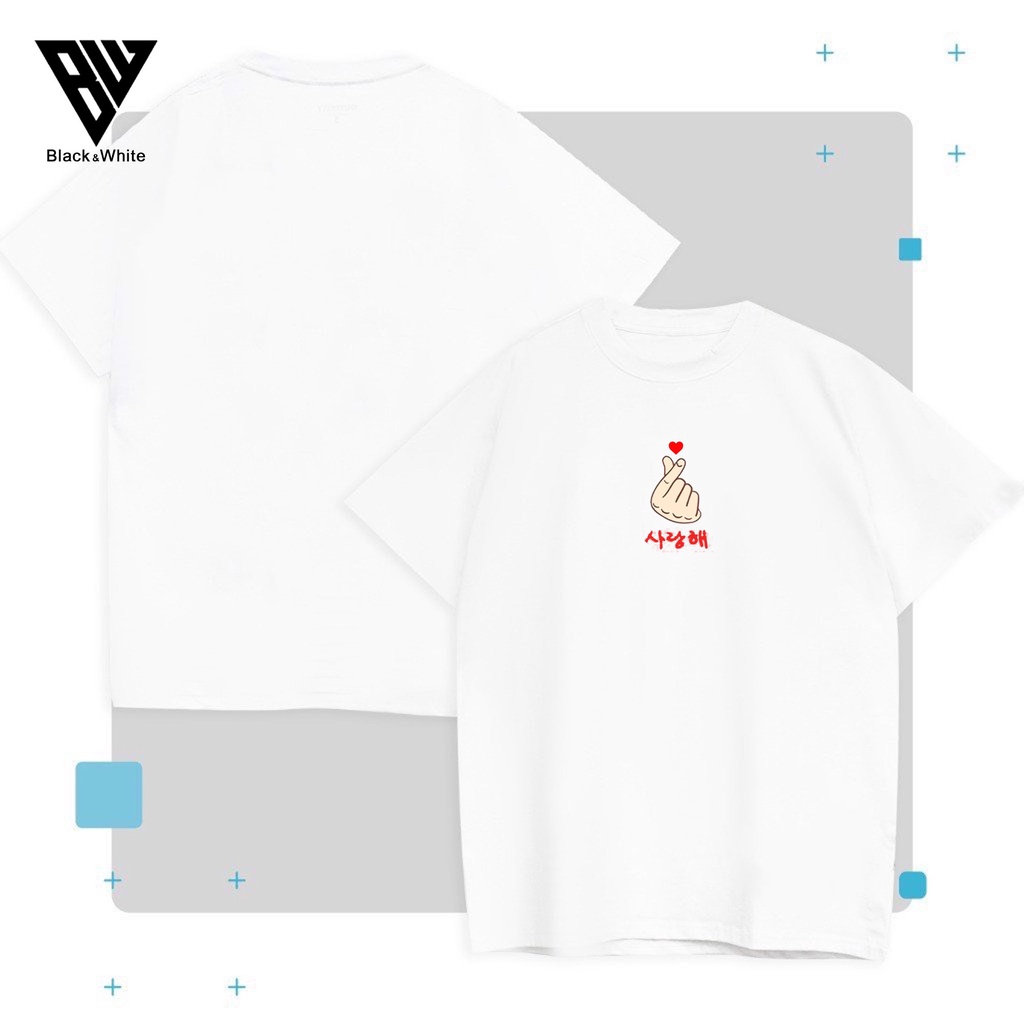 【FREE SHIP】Áo Thun Tay Lỡ nam nữ unisex in Bắn Tim chất vải dày mịn co dãn 4 chiều- BW Fashion