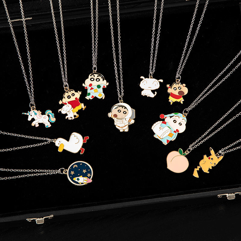 Crayon Shin-Chan Necklace Cartoon Cute Pendants Hipster Female Korean Pendant Students SimpleinsPendant Joker Lovers Ornament