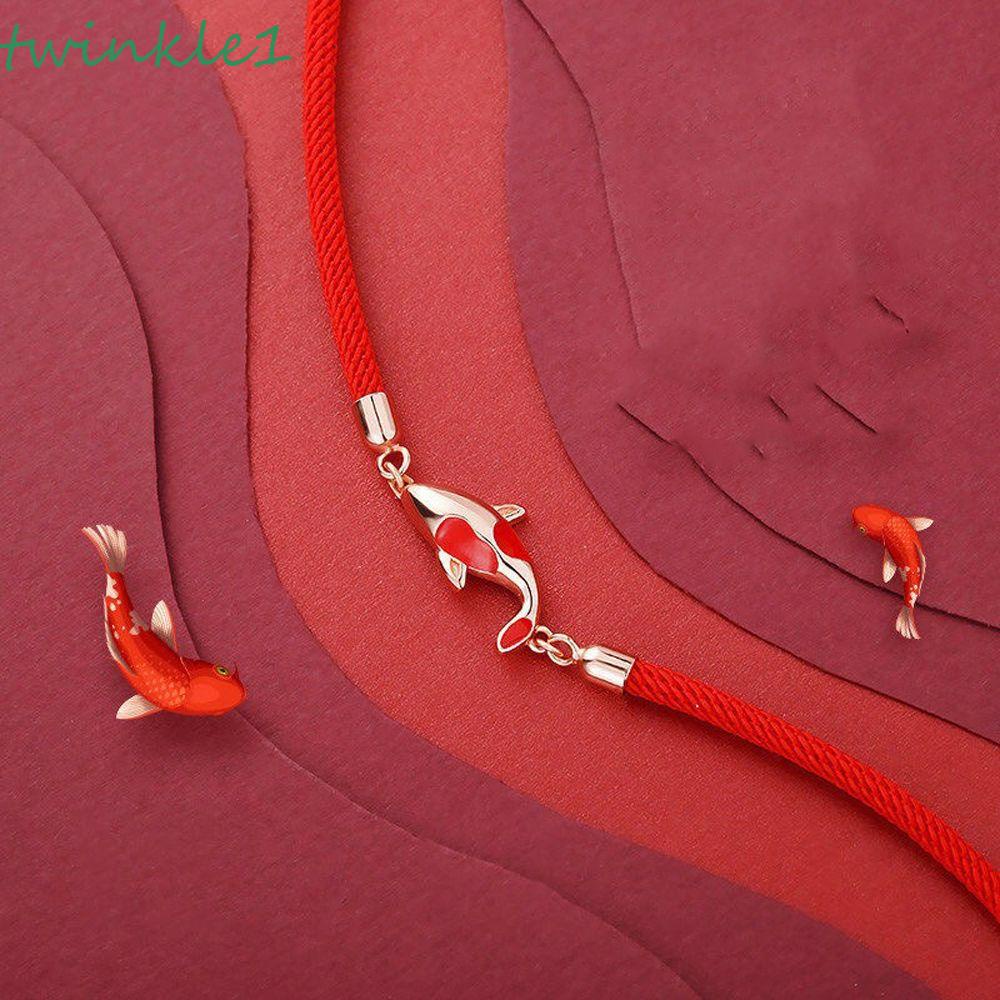 Set Vòng cổ Và Bông Tai Hình Cá Koi May Mắn