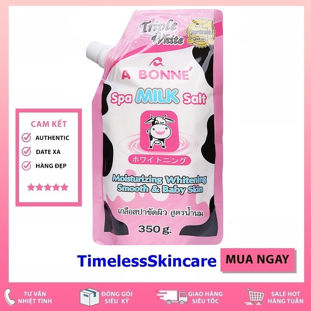 Muối tắm sữa bò tẩy tế bào chết A Bonne Spa Milk Salt Thái Lan 350gr