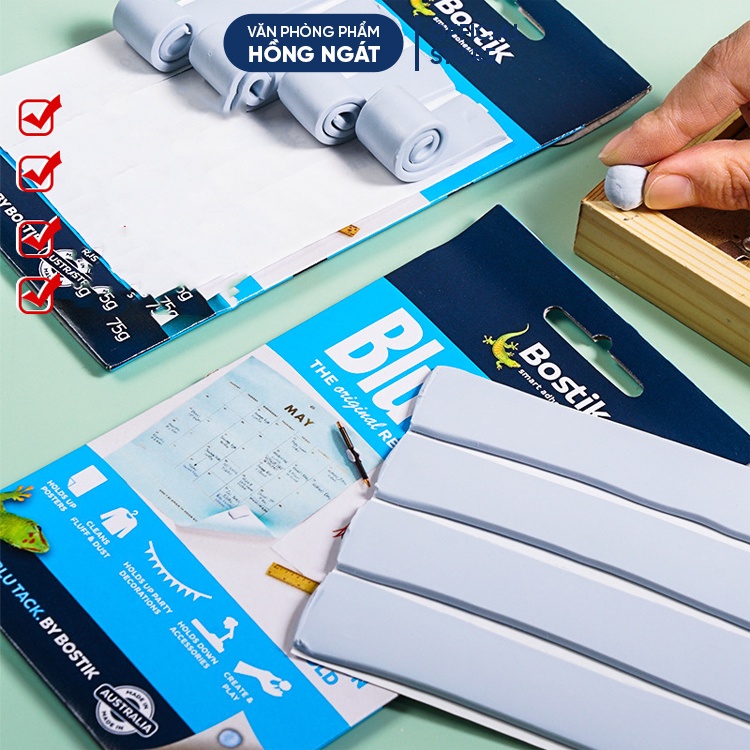 Blutack dán poster 75g, đất sét dính blutack đồ dùng học tập giáo cụ dạy học tiếng anh bao bì mới BK05