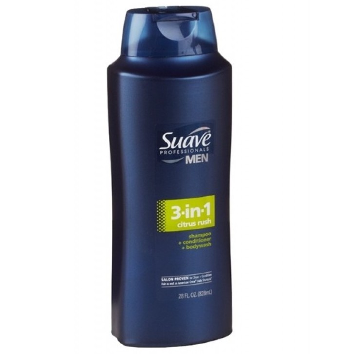 Sữa Tắm Gội Xả Dành Cho Nam Suave Men 3 in 1 828ml