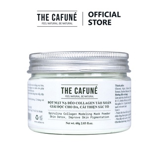 Bột Mặt Nạ Dẻo Tảo Xoắn Cafuné mặt nạ Collagen dưỡng da, giúp da thải độc và cải thiện sắc tố da 60g