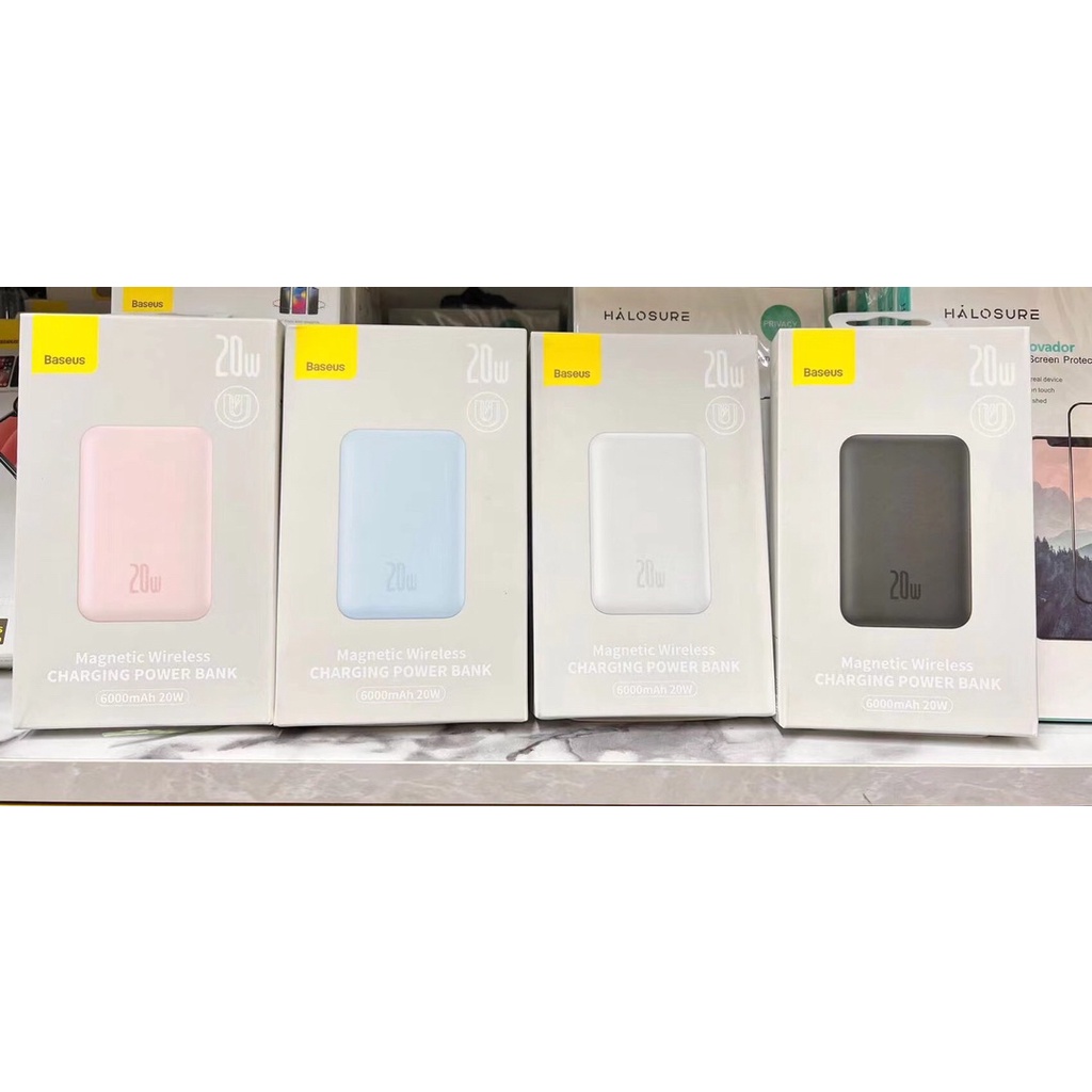 Sạc dự phòng BASEUS Magnetic Wireless Charging Power Bank 6.000mAh PD 20W