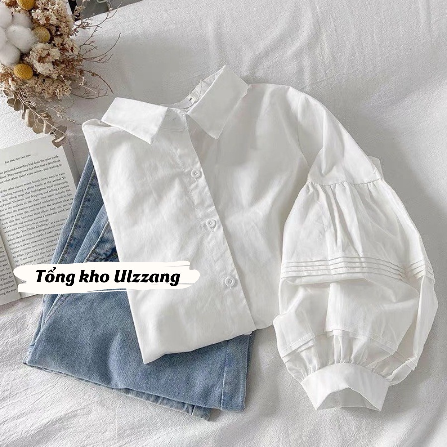 Áo sơ mi nữ tay bồng xếp ly - Áo sơ mi đẹp