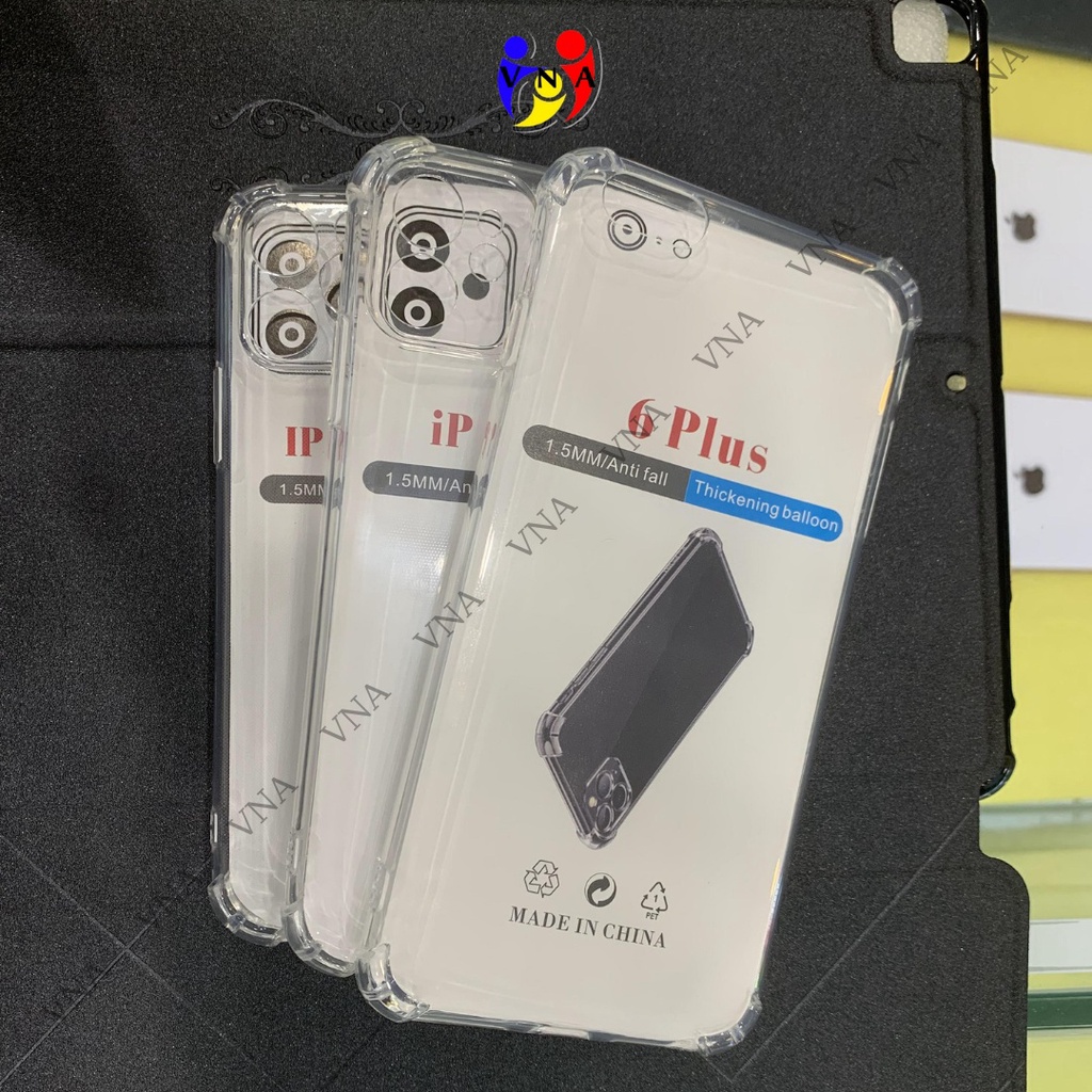 Ốp lưng chống sốc cao cấp iPhone, trong suốt, iP 5/6/6Plus/7/7Plus/8/8Plus/X/XsMax/iP11...- VNA