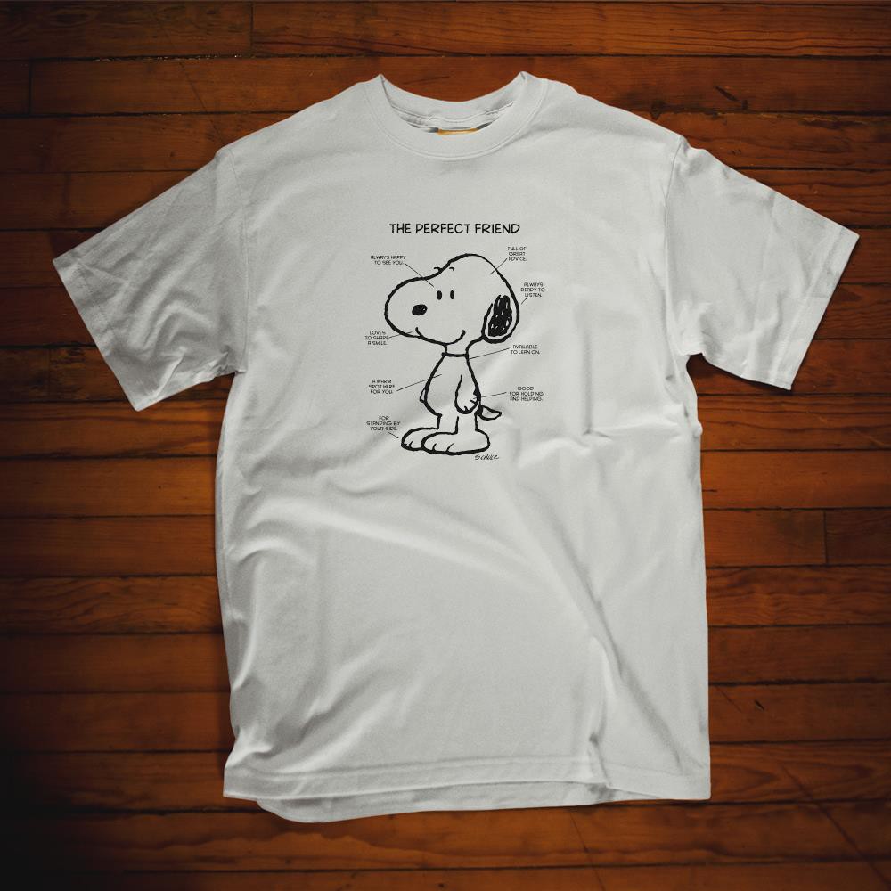 ÁO THUN TAY LỠ THỜI TRANG Snoopy The Perfect Friend PHONG CÁCH HÀN QUỐC AOMI