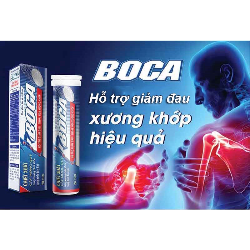 [Chính Hãng] Viên Sủi Xương Khớp Boca - Tuýp 20 viên