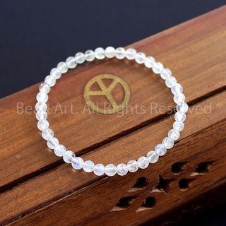 Vòng Tay Đá Ánh Trăng (Mo.onstone) Ánh Cầu Vồng 4MM (Loại AA), Vòng Tay Phong Thuỷ, Chuỗi hạt, Kim, Thuỷ S45