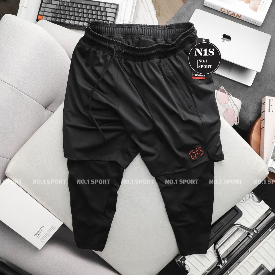 [Siêu Cấp] Short Thể Thao, Chạy Bộ 2 Lớp Dài 3/4, Chất Co Dãn 4 Chiều Hỗ Trợ Tập Luyện