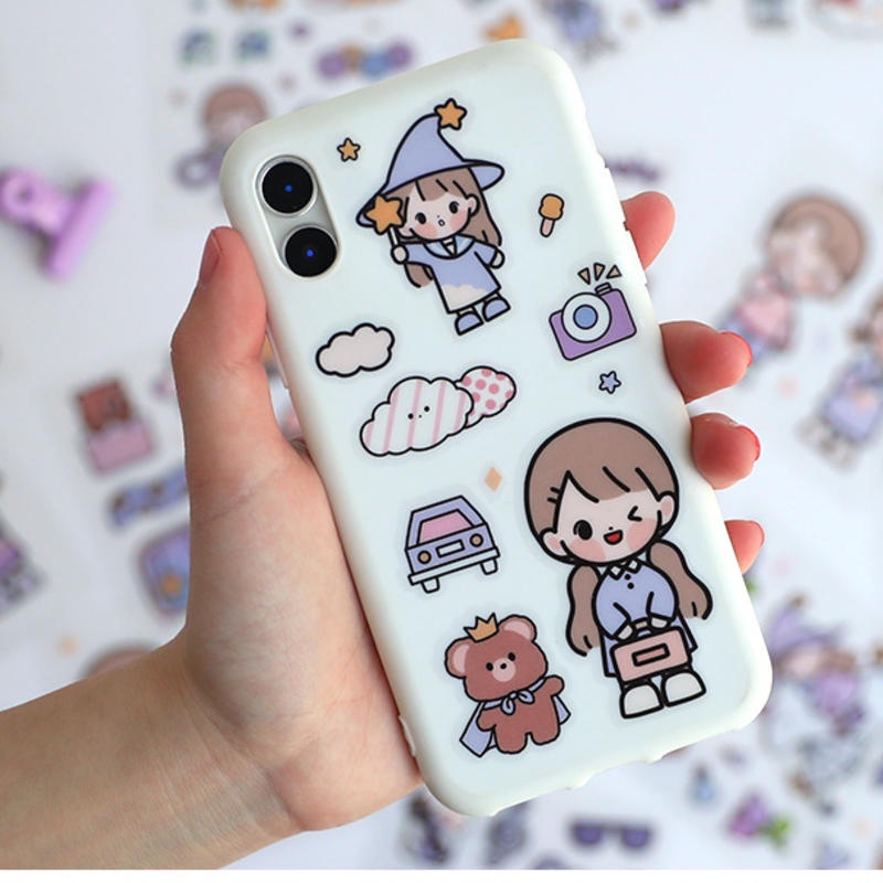 ⭐ iLado ⭐ 【10PCS】 PET Không Thấm Nước Nhãn telado Dán Sổ Lưu Trữ Sticker Stiker Dán Mũ Bảo Hiểm Bộ Sticker Nhãn Dán Sổ Chiết Lưu Trữ Sticker Hình Dán Sticker Tập Vở Tập Vở Sổ Tay Vở Kẻ Ngang Sổ Ghi Chép