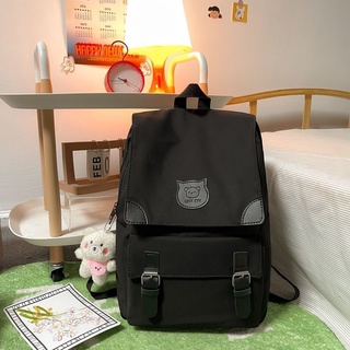 Balo logo lợn cute chống thấm nước phong cách Ulzzang