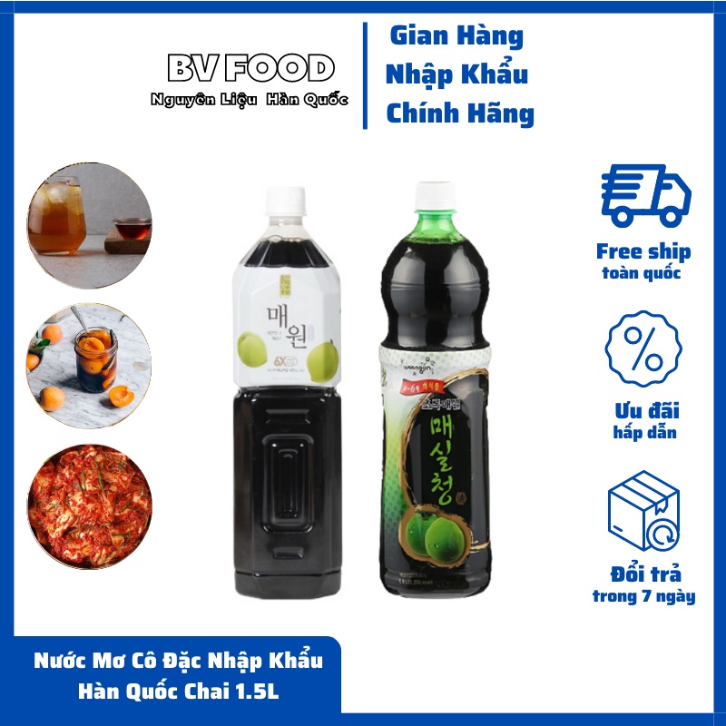 Nước Mơ Cô Đặc Hàn Quốc Chai 1.5L Tiết Kiệm Dành Cho Nhà Hàng - 보해 매원디럭스 매실원액 1.5L