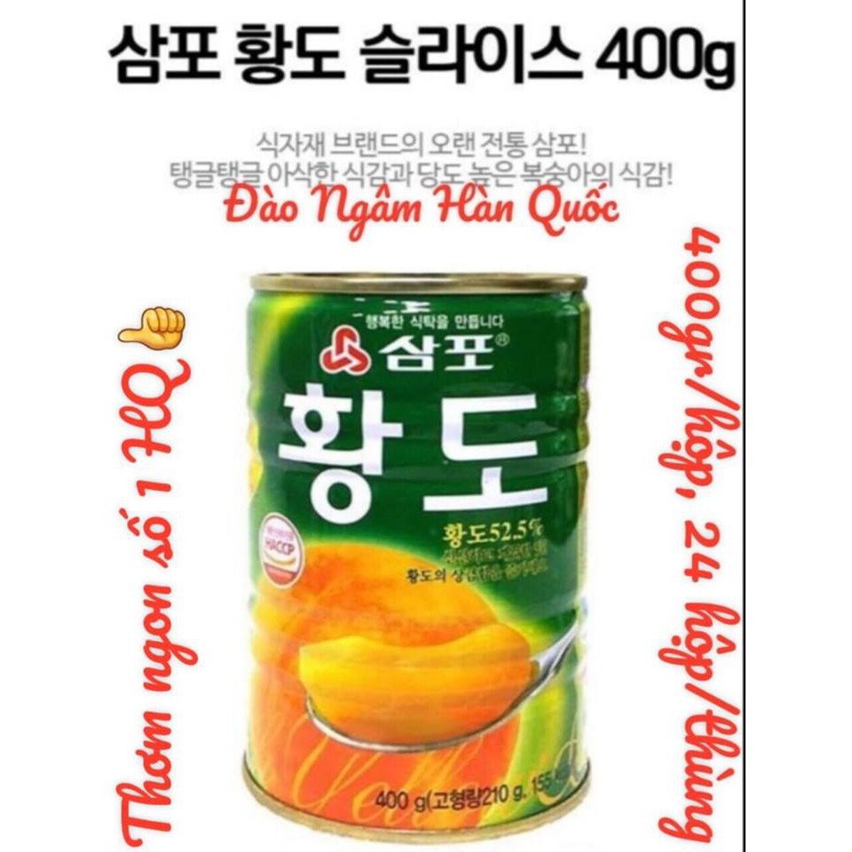 Đào Ngâm Hàn Quốc Lon 400g