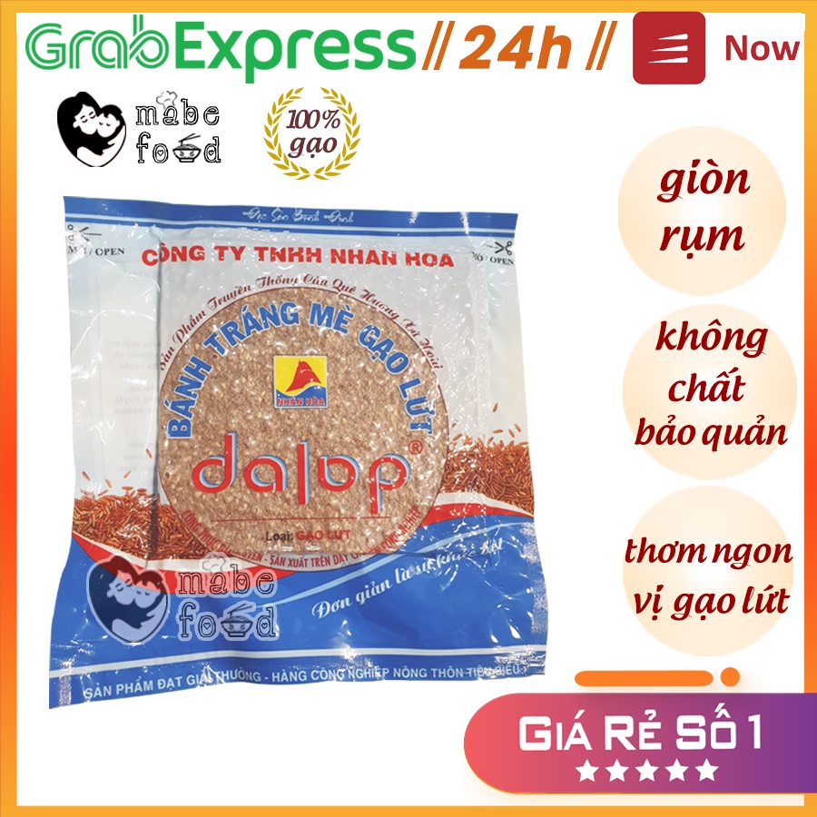 Bánh tráng mè gạo lứt nướng  💥 FREESHIP 💥 Nướng sẵn, hỗ trợ giảm cân - Mabe Food